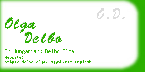 olga delbo business card